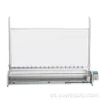 Unidad automática de costura de persianas romanas con control PLC y corte de hilo por infrarrojos